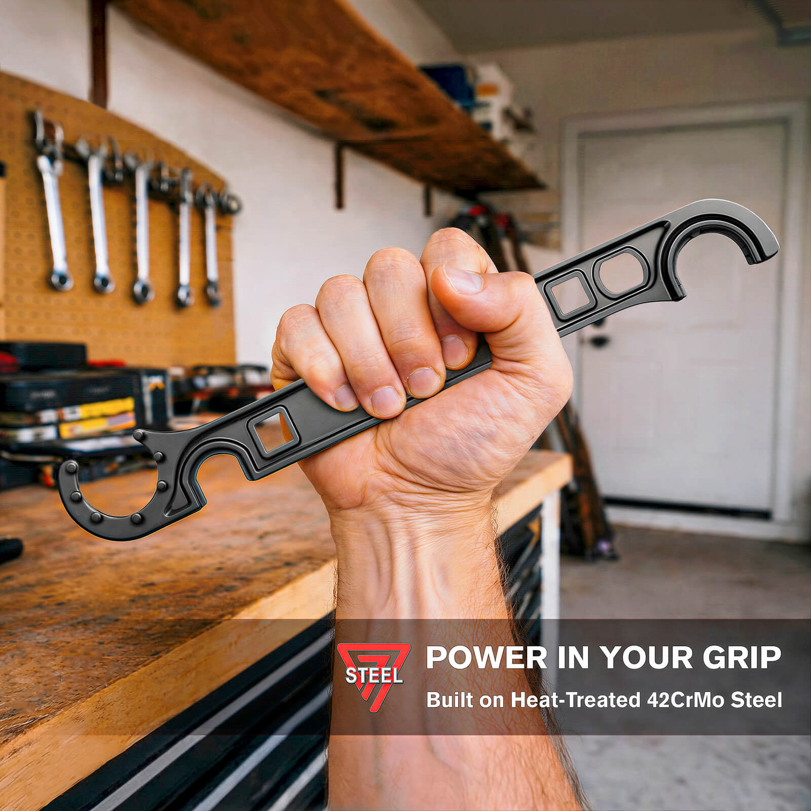7STEEL Wrench, Heat-Treated 42CrMo Steel Heavy-Duty Multi-Function Tool - Image 2
